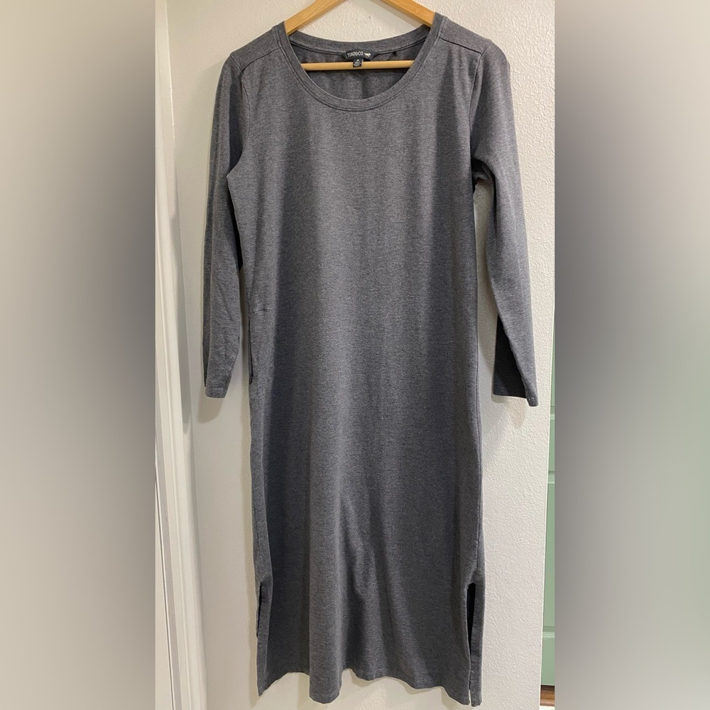 Toad&Co Charcoal Long Sleeve Midi Dress